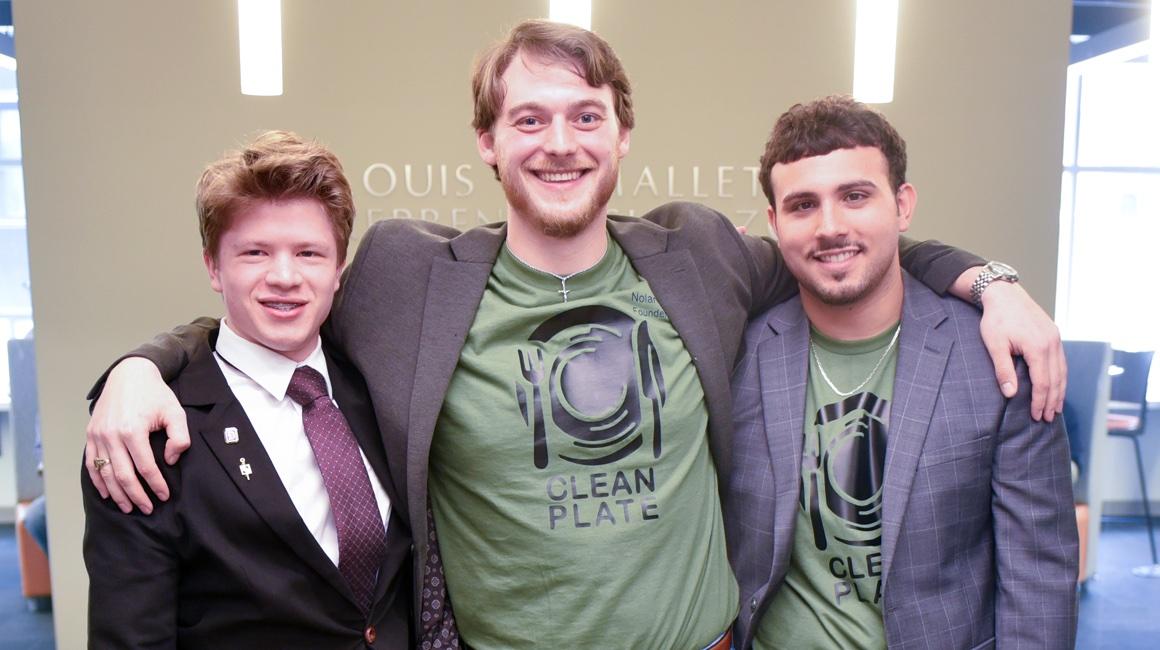 Members of Clean Plate Innovations stand together after winning the 2024 - 2025 DNVC