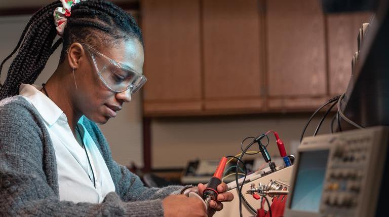Duquesne engineering student welding