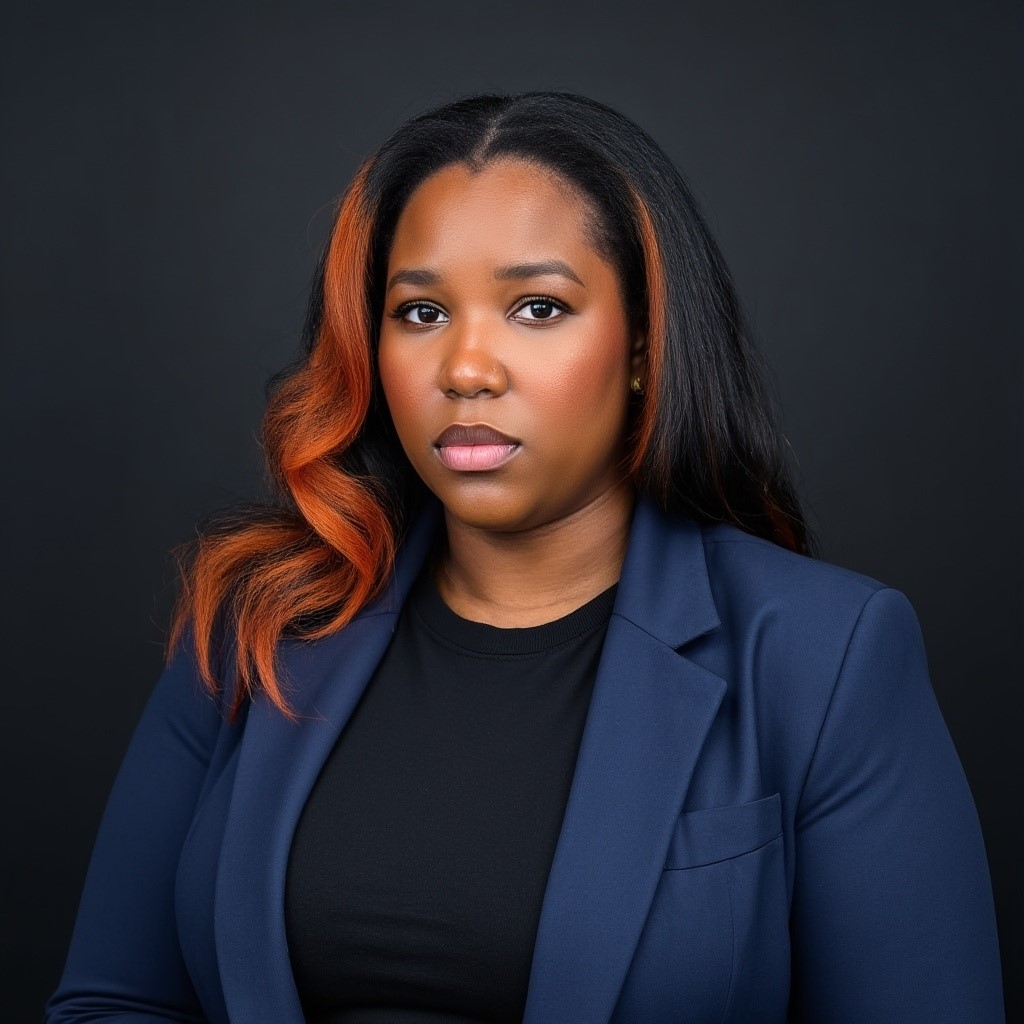 Extern Eugenia Edwards looking serious in her headshot.