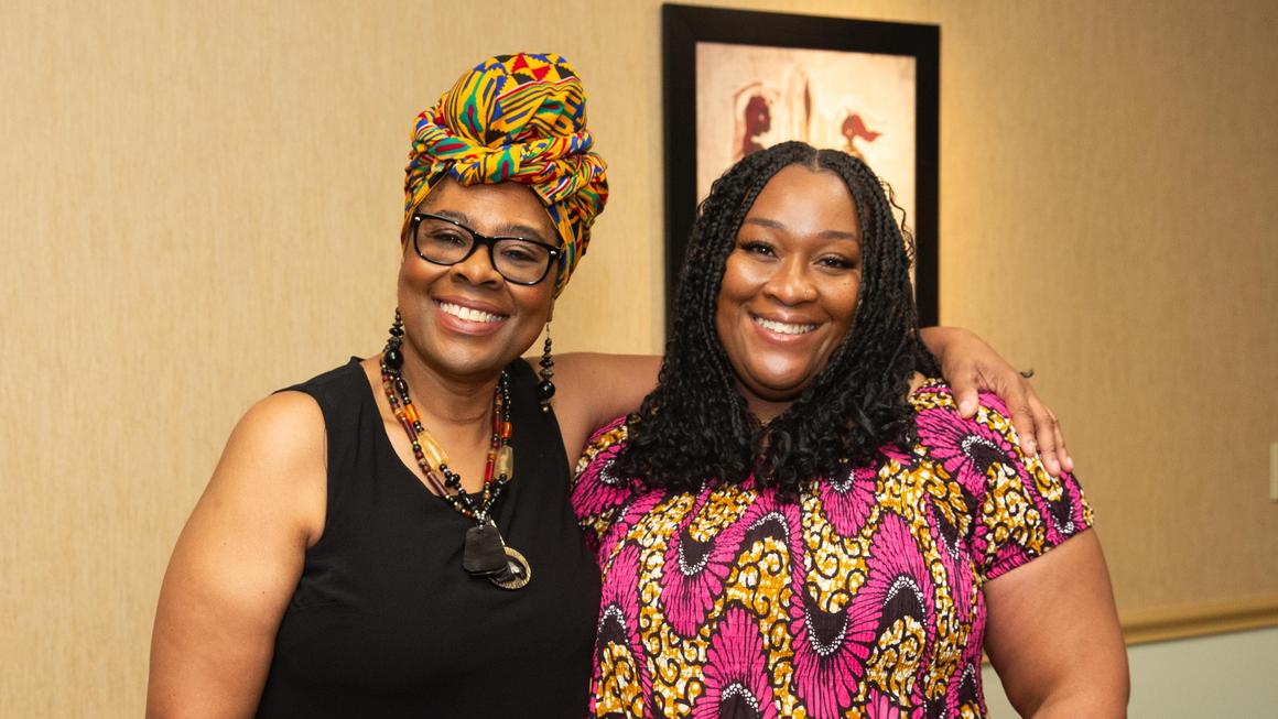 Pictured are Duquesne staff members Vicki Bush and Amber Satterwhite.