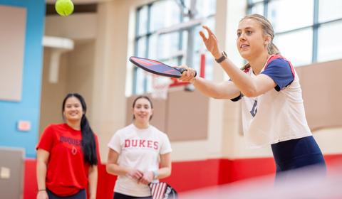 Duquesne students playing pickleball